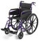 Days Escape Lite Wheelchair, Self Propelled Lightweight Aluminium with Folding Frame, Mobility Aid, Comfy and Sturdy, Portable Transit Travel Chair, Removable Footrests, Narrow, Purple