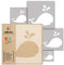 NAKLEO Schablonen Malen für Kinderzimmer, 5 Stück Set 9x9 bis 34x34cm Walfisch Ozean Fisch, Wiederverwendbare Kunststoff Malvorlage Raumdekoration, Basteln DIY Wand Möbel Papier Stoff