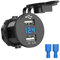 REFURBISHHOUSE Conector USB para Automovil 12V 5V 4.2A Cargador Doble para Automovil De Adaptador De Cigarrillos a Prueba De Agua con Voltimetro Digital Led para Motocicletas, Caravanas, Camiones