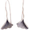 NicoWerk Damen Silber Ohrringe Ginkgoblatt aus 925 Sterling Silber Blatt Vintage Geschwärzt Ethno SOR230