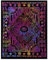 THE ART BOX Indie Wandteppich Baumwolle Mandala Wandbehang Deko Teppich Aesthetic Room Decor Dekoration Wohnzimmer Indische Tücher Schlafzimmer Deko, lila multi, 210x230 Cm