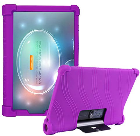 HminSen Funda para Lenovo Yoga Tab5 YT-X705F 2019 Smart Tablet Funda para Lenovo Yoga Tab 5 Funda de silicona para niños (morado)