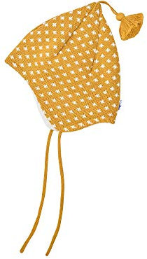 Finkid Tipsa Gelb - Bequeme Kinder Baumwoll Zipfelmütze, Größe 50 - Farbe Golden Yellow - Offwhite