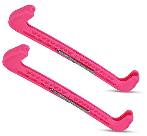 1 Paar Schlittschuhschutz, Verstellbarer Spatenschutz, Kufenschoner Für Eishockeyschlittschuhe, Schlittschuh-Schutzvorrichtungen, Schutzhüllen Für Eishockey-Eiskunstlaufklingen 31x6x1,8 Cm(Rosa)