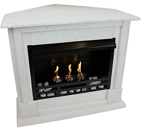 Kaminbau Mierzwa Gel Fireplace Ethanol Fireplace Corner Fireplace Rafael Premium Granite Light