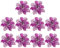 Surakey 10-teilig Weihnachtsblumen Glitzer Weihnachtsstern Blumen Weihnachten Deko Weihnachtsbaumschmuck Poinsettia Neujahr Ornamente für Weihnachtsbaum Adventskranz,Lila