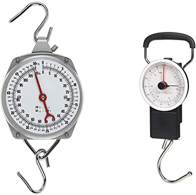 Kerbl Zeigerschnellwaage 50kg & Samsonite Global Travel Accessories - Manuelle Gepäckwaage, 16 cm, Schwarz