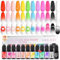 Saviland Airbrush Gel Farben Nagellack Set: 12 Farben airbrush set,Frühlings & Sommerkollektion für Nail Art Design Aufkleber französische Maniküre,15ml Airbrush Nagellack Langlebig Soak Off Nails Set