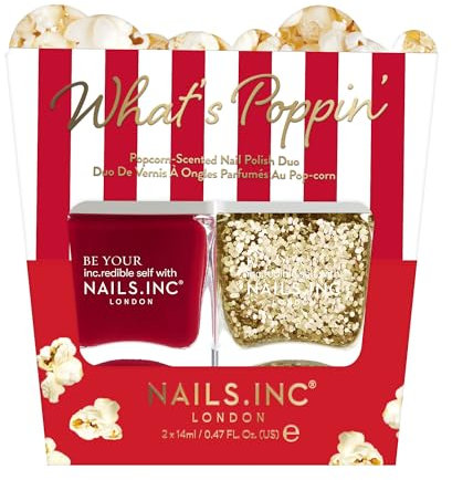 Nails.INC What's Poppin' Popcorn Scented Nail Polish Duo