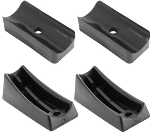 cyclingcolors 4X Embout Plastique Noir Patin Pied Chaise Cantilever Tube Rond pour extrémité incurvée Meuble Protection Fauteuil Guide Angle, 25mm