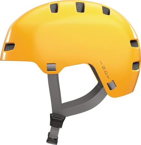 ABUS Fahrradhelm INDY - Dirt-Helm für Dirt, Skate, Slope und MTB - mit optimierter Stoßdämpfung - für Jugendliche und Erwachsene - Größe M, Gelb