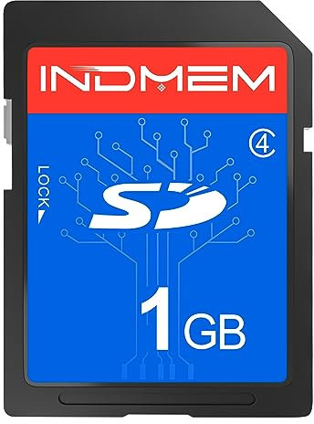 INDMEM SD Card 1GB Class 4 Flash Memory Cards MLC Stanard Secure Digital Cards Camera Cards, 1GB(1pc)