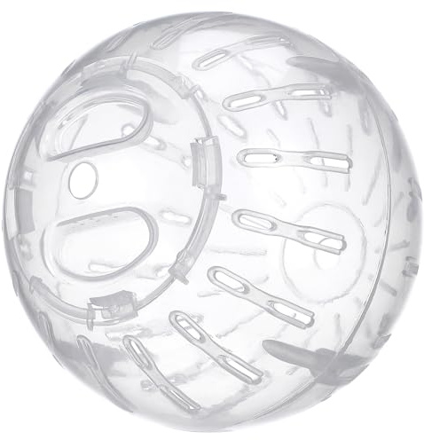 BESTonZON Hamster Running Ball Clear Small Pet Exercise Ball for Dwarf Hamsters Gerbils and Mice Detachable Design with Ventilation Holes for Indoor Play and Safe Activity