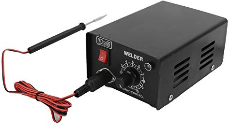 Luocute Saldatore per Cera per Gioielli, Intervallo di Temperatura Regolabile da 0 ℃ a 370 ℃ con Materiale Plastico e Metallico, per la Lavorazione di Gioielli Strumenti per la (Spina europea 220 V)