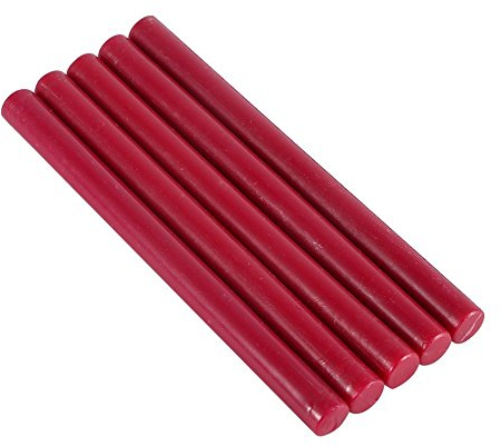 Haofy 5 Pieces Sealing Wax Sticks Sealing Stamp Wax Glue Gun Wax For Sealing Vintage Birthday Wedding Invitation Cards and Letter(Burgundy)