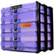 WestonBoxes A4 Box Stak, Stackable Craft Storage Box Unit Including Plastic A4 Storage Boxes with Lids (Purple, Pack of 1)