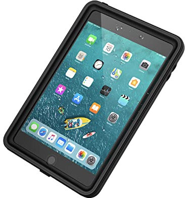 Catalyst Case for iPad Mini 5 Edition 2019, Full Body Protection, Waterproof 6.6ft, Drop Proof 4ft, Kickstand included, Touch ID, built-in screen protector, iPad case for Kids - Stealth Black