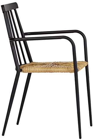 PKline 4X Evira Gartenstuhl stapelbar schwarz Natur Polyrattan Garten Möbel Stuhl