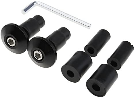 Be In Your Mind 1 Paar 22mm Schwarz Motorrad Griffe Lenkerendstopfen Abdeckungen Lenker Stecker Kit mit Schrauben Gummi