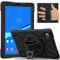 Bspring Case for Lenovo Tab M10 HD (2nd Gen) 10.1 2020, Full-body Protective Shockproof Tablet Cover, 360° Rotating Stand, for Lenovo Tab M10 HD (2nd Gen) TB-X306X/TB-X306F,Black