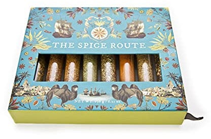Eat.Art Spice Route - Around The World Spice Set Of 8 – Luxury Food Cooking Gifts - An Unusual Gourmet Selection Box – Unique Seasoning Set with Slide Out Spice Rack - Fathers Day Gift