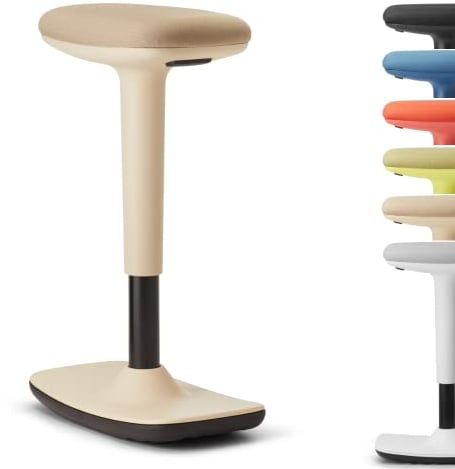 TREND OFFICE Trendoffice to-Swift, ergonomischer und höhenverstellbarer Stehsitz, Bürohocker, Sitzhocker mit Wippfunktion, dynamisches & gesundes Sitzen, by Dauphin (Sand)