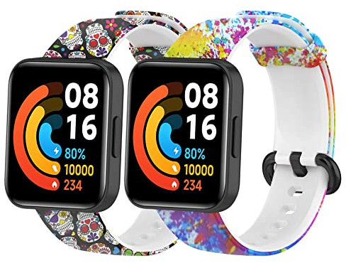 WindRen Bracelet pour Xiaomi/Redmi Watch 2, Bracelet de Fitness en Silicone Extensible Compatible avec Xiaomi Watch 2