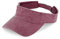 fiebig Juno Visor mit Klettverschuss | One Size Sommercap in vielen Farben aus 100% Baumwolle | Unisex Sommerkappe mit verstellbarem Innenband (One Size, Burgundy-Washed)