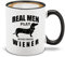 shop4ever® Real Men Play With There Wiener Taza de café de cerámica divertida perro salchicha Weiner regalo para papá (mango negro)