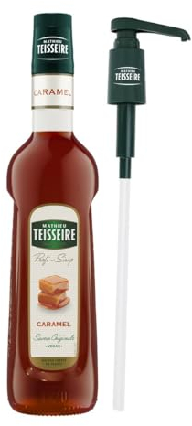 Mathieu Teisseire Caramel Sirup 1 x 700ml inkl. einer Teisseire Dosierpumpe