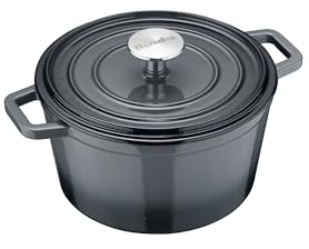 Berndes b.iron grey Casseruola in ghisa 2m 20cm con coperchio