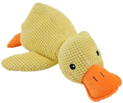Yiokii The Mellow Dog, The Mellow Dog Beruhigende Ente, Hund Beruhigende Ente Spielzeug, Quackente Hundespielzeug, Quackende Ente Spielzeug für Hunde, Niedliche Keine Füllung Ente mit weichem