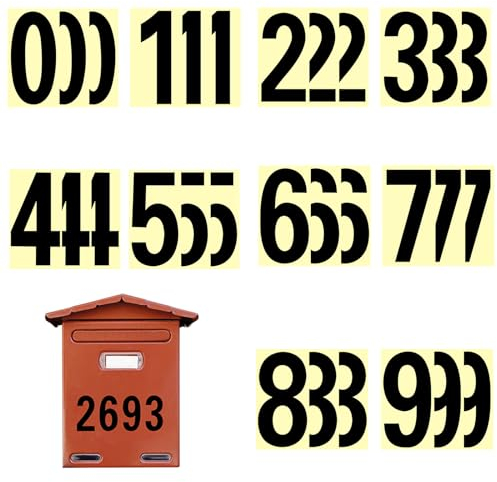 Zahlen Aufkleber Sticker Klebezahlen Wetterfest -Wasserdicht Klebezahlen 0-9 Briefkasten Adresse Nummer Hausenummer Selbstklebend Zahlen Zum Aufkleben Zahlen Sticker ideal für den Außenbereich 30Stück