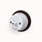 INTERRUPTOR/DESVIADOR DE PORCELANA MANDO DE ASOLA, BASE DE MADERA NOCE