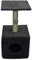 TresGatos Árbol Poste Rascador Gato Árbol Escalador Fabricado España Base Nido Gato 2 Pisos Altura 65cm Columna Sisal Juguete Mascota (Gris)