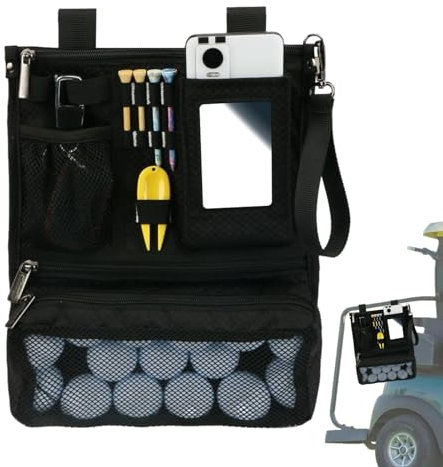 Sac de rangement pour balles de golf – Sac de rangement pour tee de golf | Pochette multifonction pour accessoires de golf, résistante aux rayures, compact et léger pour clés, téléphone portable