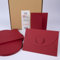 PresentFill® - blanko Falt-Karten inkl. Briefumschläge mit Herz Verschluß - 50er Set - Bordeaux Rot - Klappkarten zum selbst gestalten, beschriften oder bedrucken - DIN A6 / C6