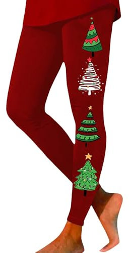 FJKVAVF Weihnachten Black of Friday Sportleggings Damen Lang Dunkelblau Leggings Damen Lang Mit Tasche Sport Leggings Damen Mit Tasche Kurz Leggings Baumwolle Braun Damenmode Sale Marken Elegant