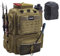 Goture Angelrucksack, Angelzubehör-Rucksack mit Zwei Rutenhaltern und Regenschutz, Wasserabweisende Angelgerätetasche mit verstellbarem Fach und 8 Ködertaschen, 45-Liter-Angelgeräte-Rucksack