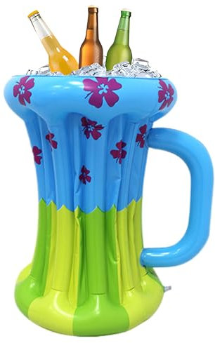 hinchable para bebidas | jarra de cerveza hinchable para Oktoberfest | Contenedor flotante de PVC para bebidas hawaiano, decoración para exteriores, pícnic y fiestas
