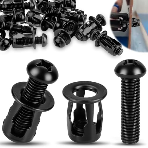 mawmuaw Ancoraggi Metallo Cavi M4x20, 15 Pezzi Dadi Jack Nuts Dadi Petal Neri Espansione Tasselli Cavi Fissaggi Sottile Kit di Varie Misure per Pareti Cave per Pareti Cave Lamiera di Ferro Sottile