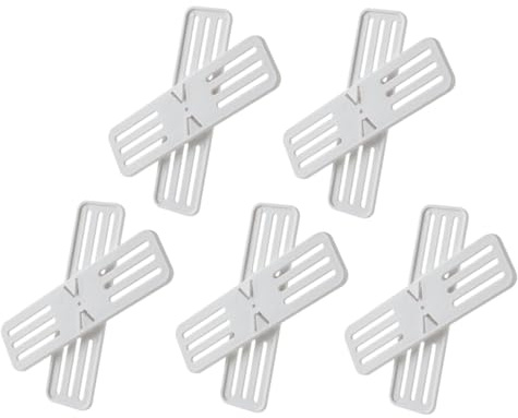 DIYEAH 15 Pcs Self-Adhesive Power Strip Holder with Rotating Socket Fixer Wall Mount for Outlet Adapter WiFi Router Tissue Box Reusable Gel for Space Saving and Easy Installation White