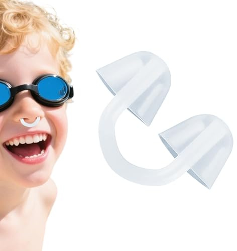 Lainiaoly Pince-Nez De Natation, Pince Nez en Silicone, Nose Clip Équipement De Protection Mixte, Pince-Nez Transparent Étanche en Silicone, Protecteur De Nez pour Piscine Natation & Plongée