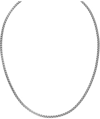 Purelei Bold Box Chain Kette Herren – wasserfest & verstellbar | Markante Box-Chain-Kette aus Edelstahl & 14K Vergoldung | Cleanes Statement-Piece für jeden Tag (Silver)