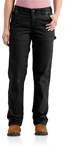 Carhartt Damen Rugged Flex® Loose Fit Canvas-Arbeitshose, Schwarz, W16