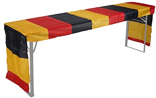 Mendler Tischdecke für Bierzeltgarnitur HWC-D19, Biertischhusse Tischhusse, Deutschland WM EM 360x73cm
