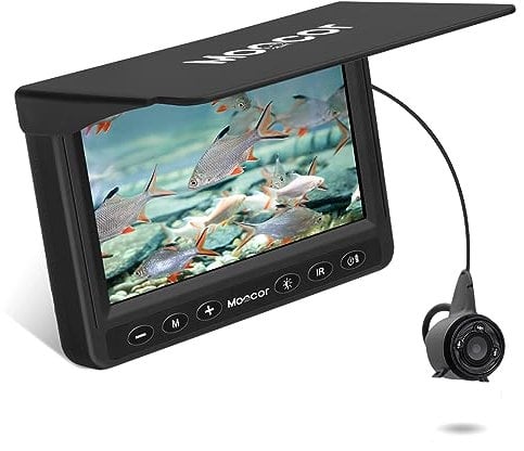 FishPRO Underwater Fishing Camera, Portable Fish Finder Camera HD 1000 TVL Infrared LED Waterproof Camera with 4.3 Inch LCD Monitor for Ice Lake Sea Boat Kayak Fishing