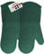 BPA-freie Silikon-Ofenhandschuhe, ultra-hitzebeständig bis 260 °C, Ofenhandschuhe mit dickem Baumwollfutter, lange, rutschfeste Topflappen, flexible Ofenhandschuhe, Grün 13,7 cm