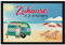 Print Royal Camping Fußmatte mit lustigem Spruch - Strand - Zuhause ist da, wo wir parken - Geschenkidee/Camping Zubehör/Campingmatte/Vorzeltteppich - 60 x 40 cm