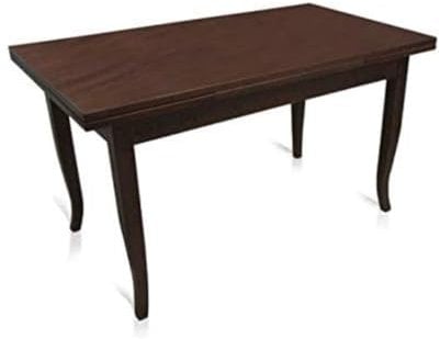 Dmora Ausziehbarer Tisch, Walnussfarbe, 120x80x 79,50 cm, mit 2 Verlängerungen à 40 cm